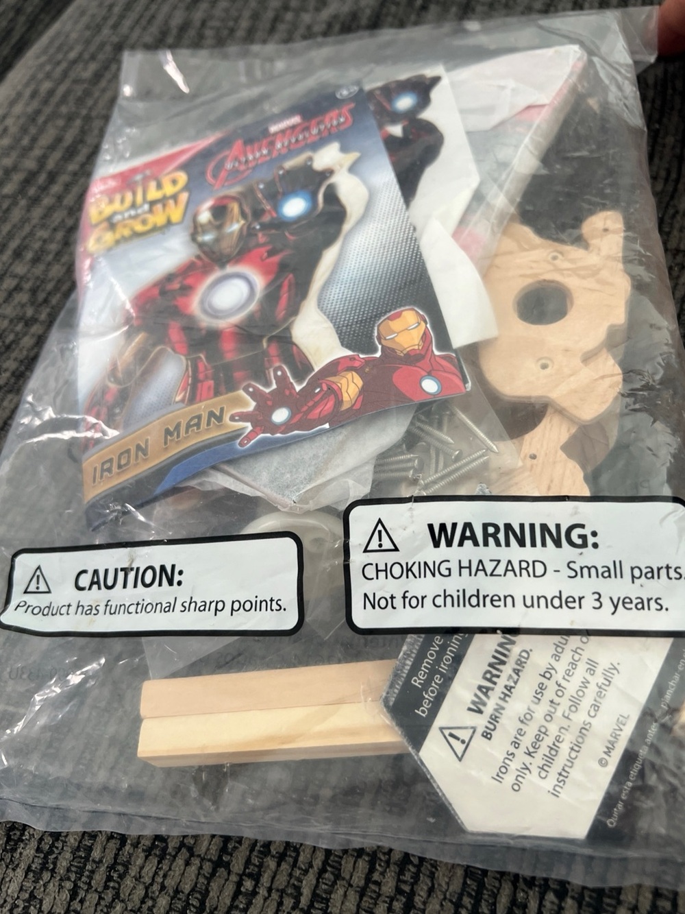 Marvel Avengers Iron Man Build & Grow Wood Kit WithPatch Ages 5+ - From Lowes